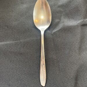 Insico International Silver Stainless Serving‎ Spoon 8.5" 1962 Mid-Century